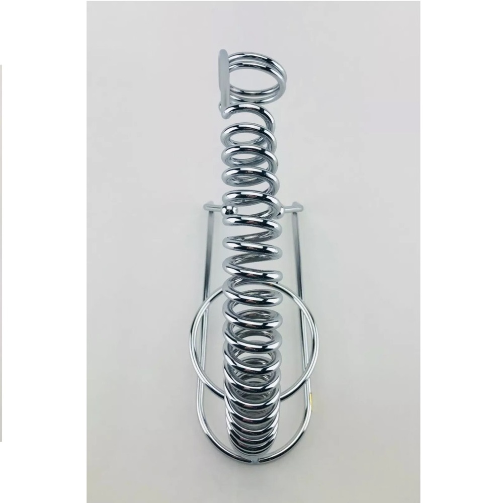NIB Art Deco Sonoma for Home life + style Silver Corkscrew Display Wine Caddy - Picture 7 of 14